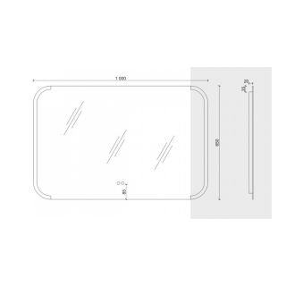 Зеркало Maretti Florenza FL1410065P14EL 100x65 см